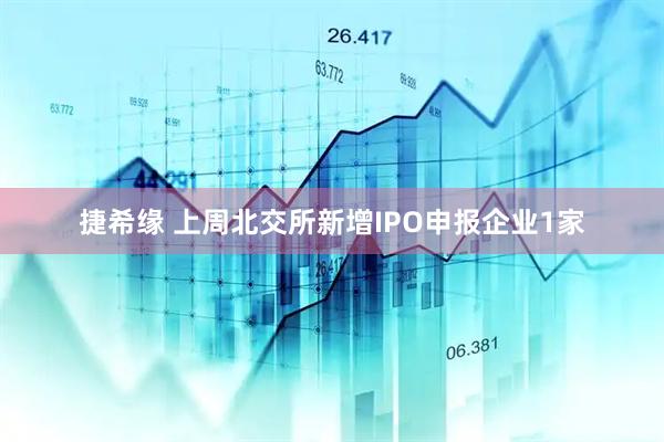 捷希缘 上周北交所新增IPO申报企业1家