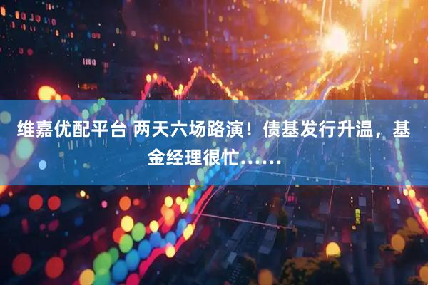 维嘉优配平台 两天六场路演！债基发行升温，基金经理很忙……
