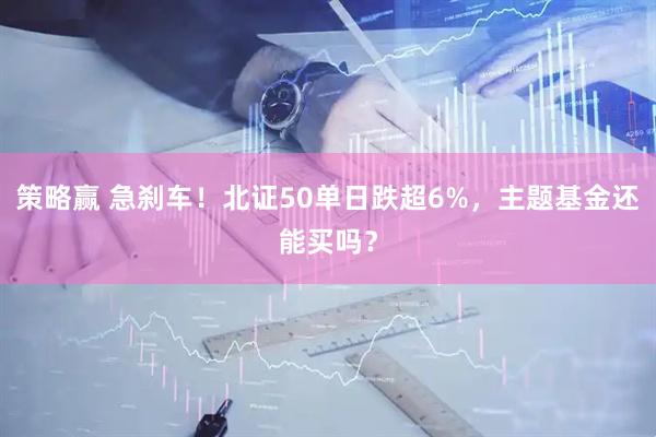 策略赢 急刹车！北证50单日跌超6%，主题基金还能买吗？